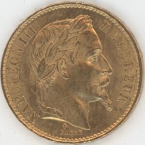 France 20 Francs OR 1870 BB Napoléon III Tête laurée (vz)