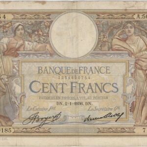 France 100 Francs 1936 Luc Olivier Merson