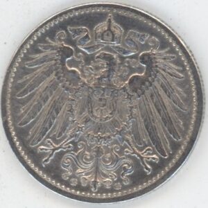 Germany Empire 1 Mark 1914 G Wilhelm II (vz) en argent