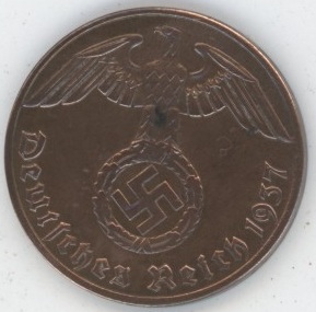 Germany Troisième Reich 1 Reichspfennig 1937 A (ss+)