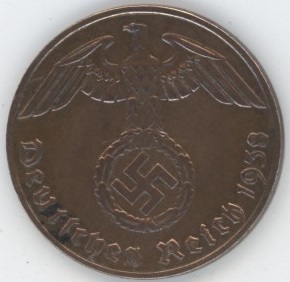 Germany Troisième Reich 1 Reichspfennig 1938 E (ss)