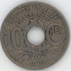 France 10 centimes 1918 Lindauer (ss)