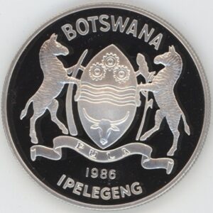 Botswana 2 Pula 1986 (vz-unz) en argent