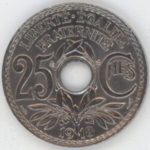 France 25 centimes 1918 Lindauer (vz-unz)