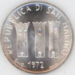 San Marino 500 Lire 1972 mère et enfant (vz-unz) en argent