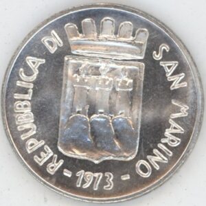 San Marino 500 Lire 1973 La paix dans le monde (vz-unz) en argent