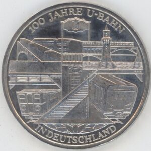 Allemagne 10 Euro 2002 D Métro en Allemagne (ss-vz) en argent