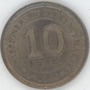 Malaisie 10 Cents 1948 George VI (ss+)