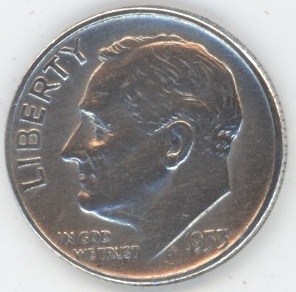 USA Roosevelt Dime 1953 D (ss) en argent