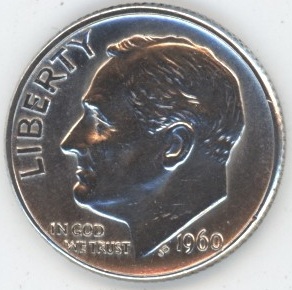 USA Roosevelt Dime 1960 D (ss) en argent