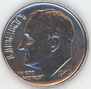 USA Roosevelt Dime 1946 (ss) en argent