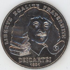 France 100 Francs 1991 René Descartes (ss-vz) en argent