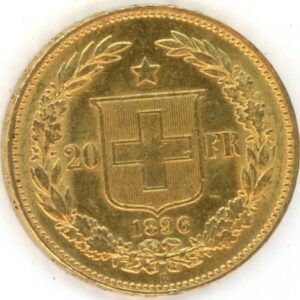 Helvetia 20 Francs OR 1896 (vz)