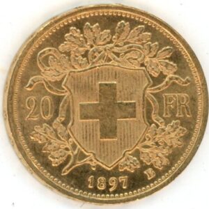 Vreneli 20 Francs OR 1897 (vz)