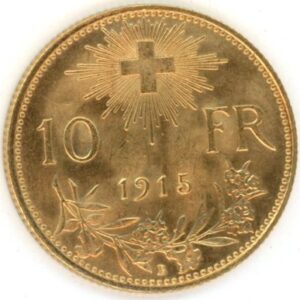 Vreneli 10 Francs OR 1915 (vz)
