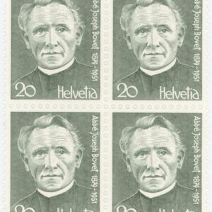 Timbres Bloc de quatre 1978 Portraits V. Abbé J. Bovet Compositeur Neuf