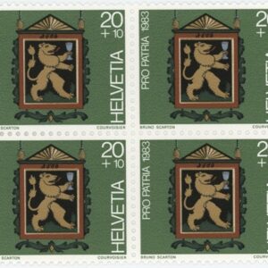 Timbres Bloc de quatre Pro Patria 1983 Enseignes des auberges Du Lion Heimiswil Neuf
