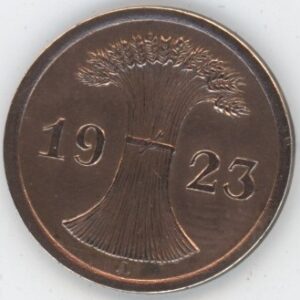 Germany Weimar 2 Rentenpfennig 1923 A (ss)