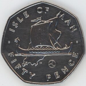 Isle of Man 50 Pence 1979 PM Bateau Viking (vz)