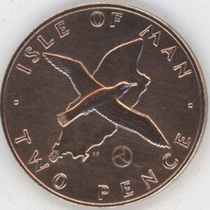 Isle of Man 2 Pence 1979 PM Puffin des Andes en vol (vz-unz)