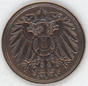 Germany Empire 1 Pfennig 1900 A Wilhelm II (ss-vz)