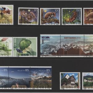 Timbres Suisse Série annuelle oblitéré 1er Jour 12.05.2016