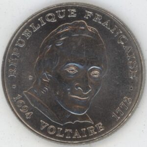 France 5 Francs 1994 Voltaire (vz)