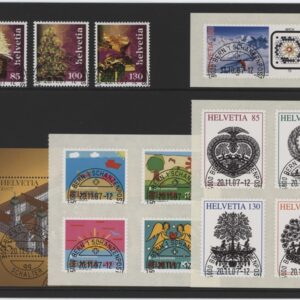 Timbres Suisse Série annuelle oblitéré 1er Jour 20.11.2007