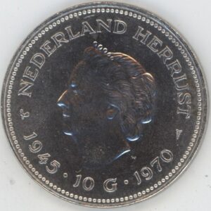 Pays-Bas 10 Gulden 1970 Juliana (vz) en argent