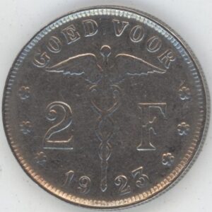 Belgique 2 Francs 1923 FL. (ss)