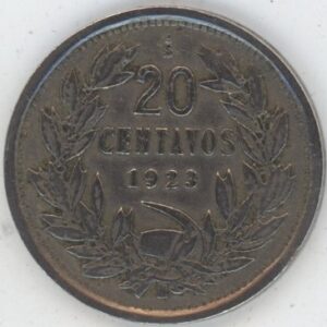 Chili 20 Centavos 1923 So (ss)