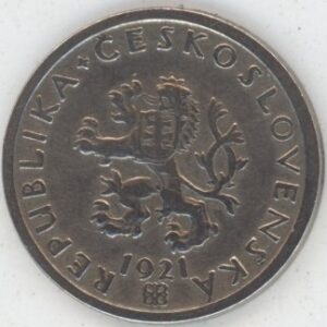 Tchécoslovaquie 20 haléřů 1921 (ss)