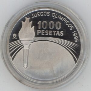 Espagne 1000 Pesetas 1996 Atlanta 96 (Fdc) en argent