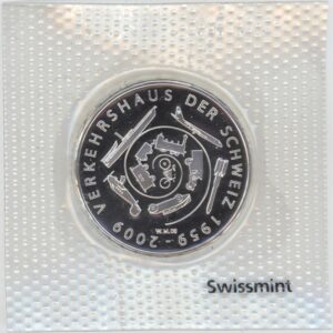20 Francs comm. 2009 (unz) 50 ans Musée Suisse des Transports