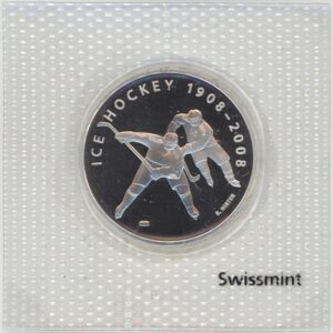 20 Francs comm. 2008 (unz) 100 ans Hockey sur glace