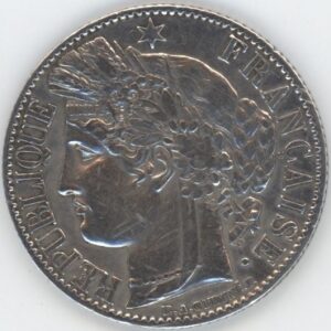 France 1 Francs 1872 A Cérès (ss) en argent