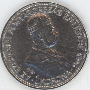 Hongrie 1 Korona 1896 François-Joseph Ier (ss) en argent