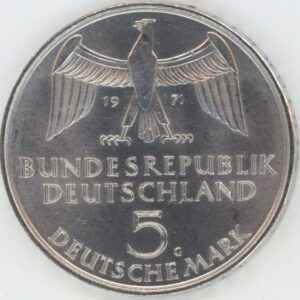 Allemagne 5 Mark 1971 G 100 ans du Deuxième Reich (vz) en argent