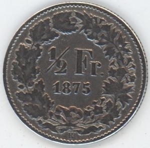50 Centimes 1875 (s-)