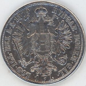 Autriche 1 Florin 1879 François Joseph Ier (ss+) en argent