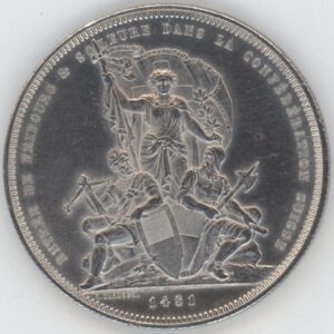 Ecus de Tir 5 Francs 1881 Fribourg (vz)