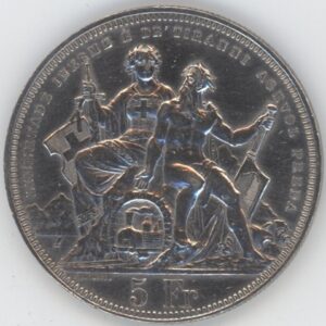 Ecus de Tir 5 Francs 1883 Lugano (ss-vz)