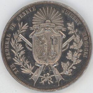 Médaille de Tir Fédéral Genève 1851 (ss+) en argent
