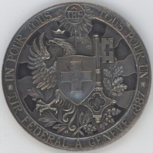 Médaille de Tir Fédéral Genève 1887 (vz) en argent