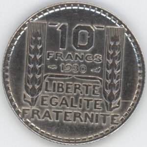France 10 Francs 1930 Turin (ss) en argent