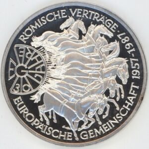 Allemagne 10 Mark 1987 G Traité de Rome (vz-unz) en argent