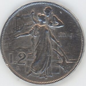 Italie 2 lire 1911 Royaume d'Italie (ss) en argent