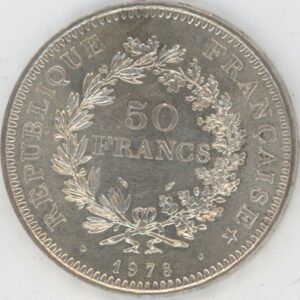 France 50 Francs Hercule 1978 (ss-vz) en argent