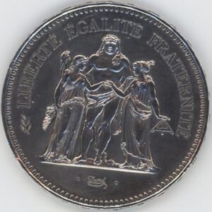 France 50 Francs Hercule 1979 (ss-vz) en argent