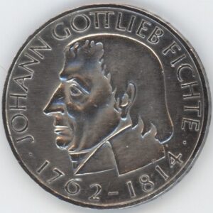 Allemagne 5 Mark 1964 J Johann Gottlieb Fichte (ss-vz) en argent